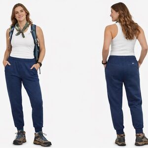 Patagonia Ahnya Organic Cotton Jogger Pants Navy Blue XS